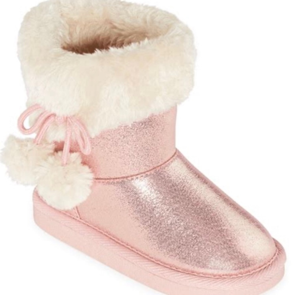 Arizona Girls Pink Amber Winter Boots with Fur Big Kids Size 4
